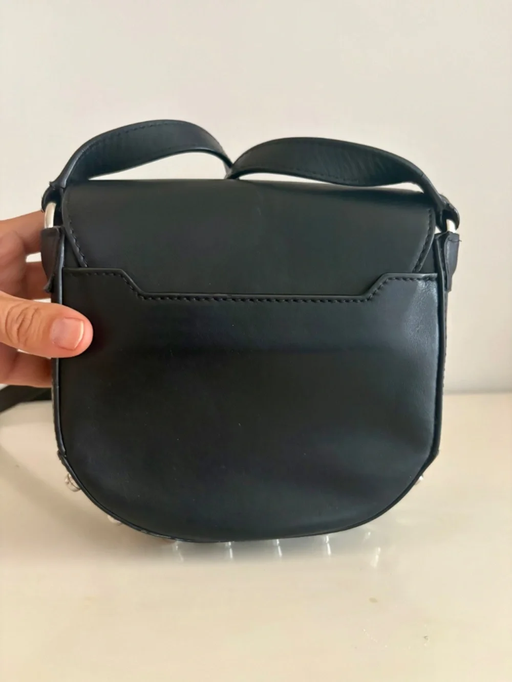 Alexander  Wang Timeless Black Leather Crossbody Bag with silver  Studs!